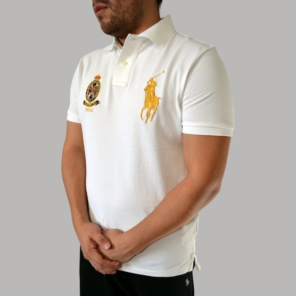 Polo Ralph Lauren Custom Slim Fit Big Pony Crest Polo Shirt - Picture 1 of 5